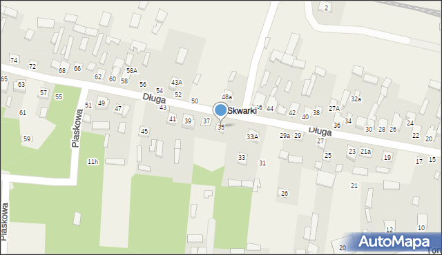 Susiec, Długa, 35, mapa Susiec