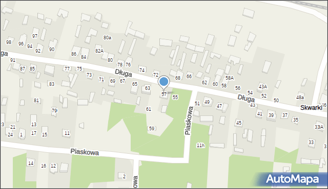 Susiec, Długa, 57, mapa Susiec