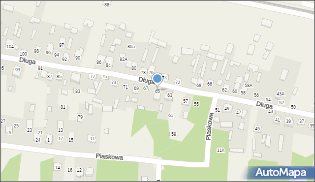 Susiec, Długa, 65, mapa Susiec