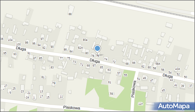 Susiec, Długa, 76, mapa Susiec