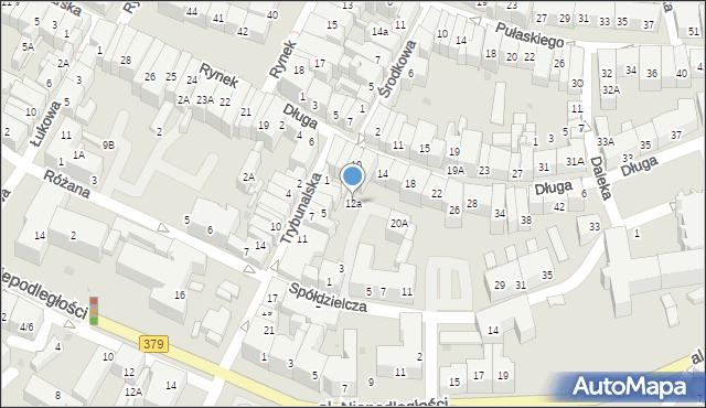 Świdnica, Długa, 12a, mapa Świdnicy