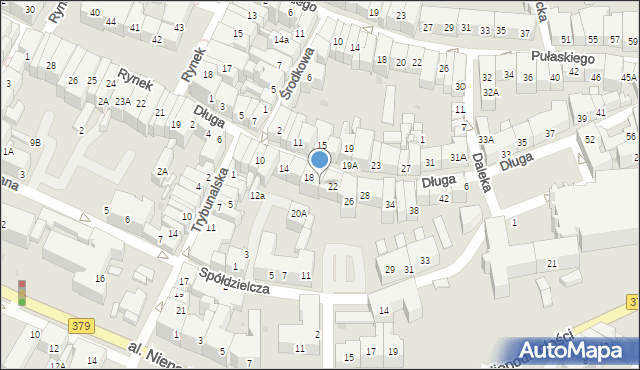 Świdnica, Długa, 20, mapa Świdnicy