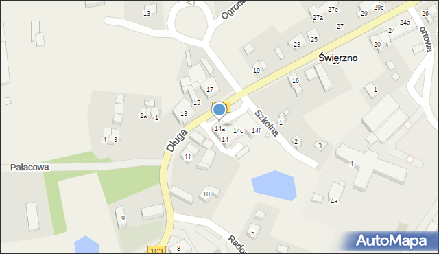 Świerzno, Długa, 14b, mapa Świerzno