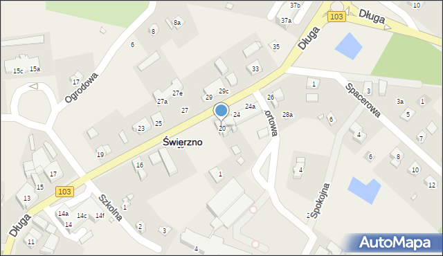 Świerzno, Długa, 20, mapa Świerzno