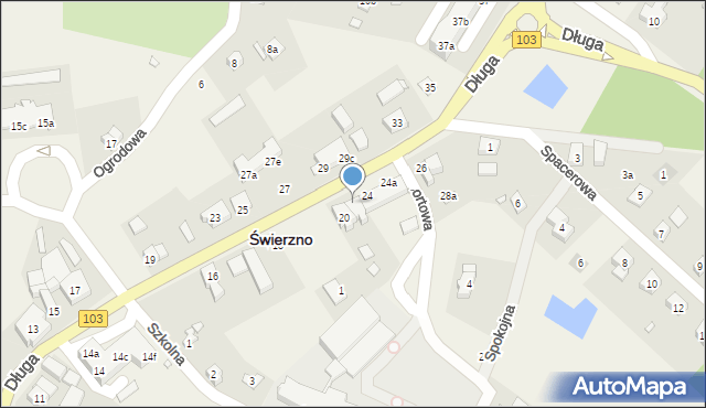 Świerzno, Długa, 22, mapa Świerzno