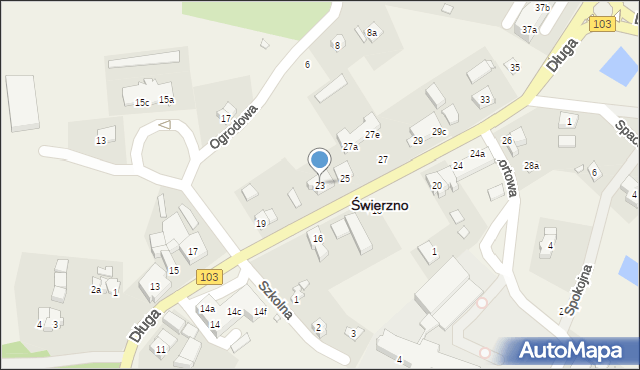 Świerzno, Długa, 23, mapa Świerzno