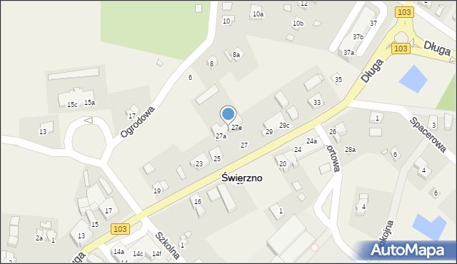 Świerzno, Długa, 27c, mapa Świerzno