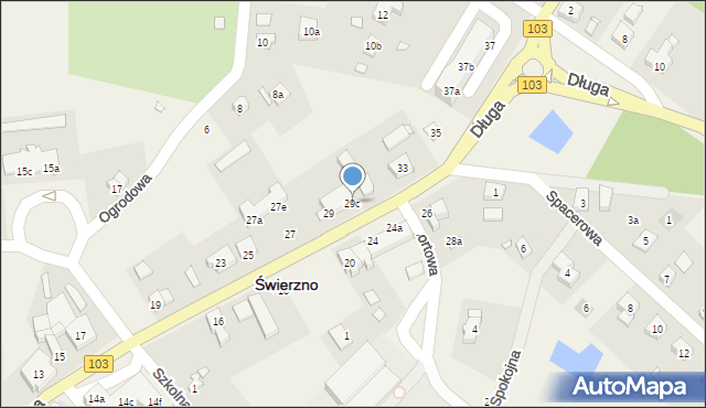 Świerzno, Długa, 29c, mapa Świerzno