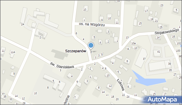 Szczepanów, Długosza Jana, 2, mapa Szczepanów