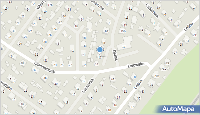 Szczytno, Długa, 12, mapa Szczytno