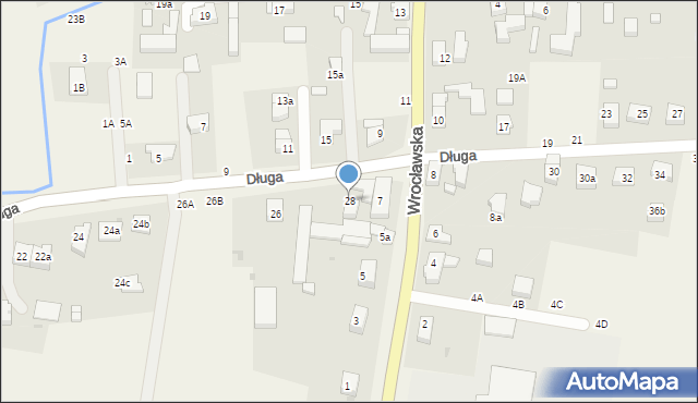 Szewce, Długa, 28, mapa Szewce