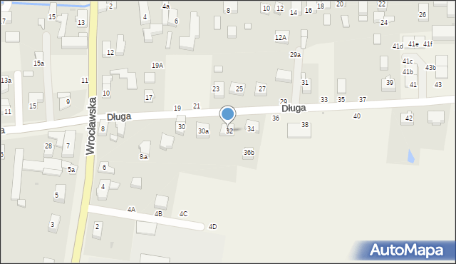 Szewce, Długa, 32A, mapa Szewce