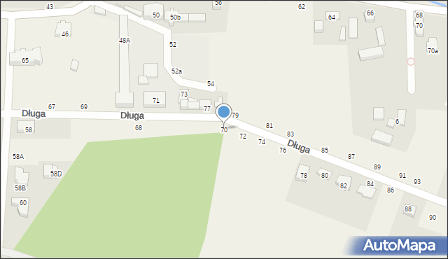 Szewce, Długa, 70, mapa Szewce