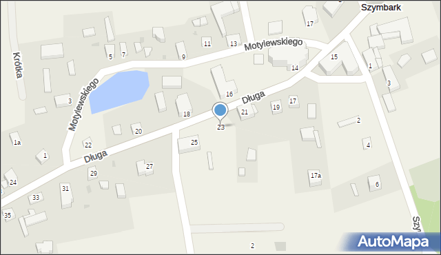Szymbark, Długa, 23, mapa Szymbark
