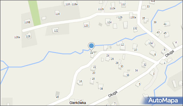 Targanice, Długa, 14, mapa Targanice