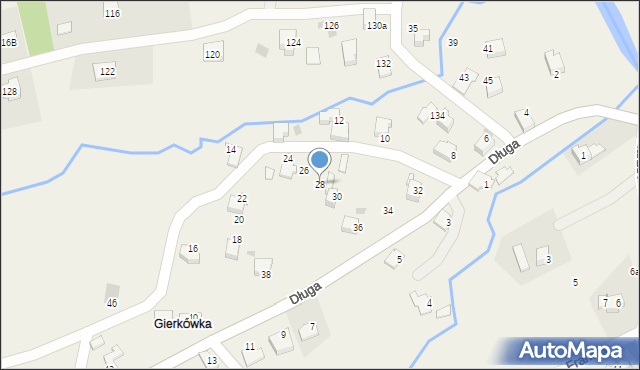 Targanice, Długa, 28, mapa Targanice