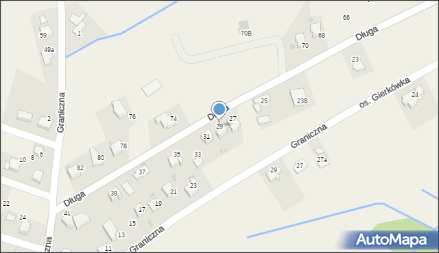 Targanice, Długa, 29, mapa Targanice