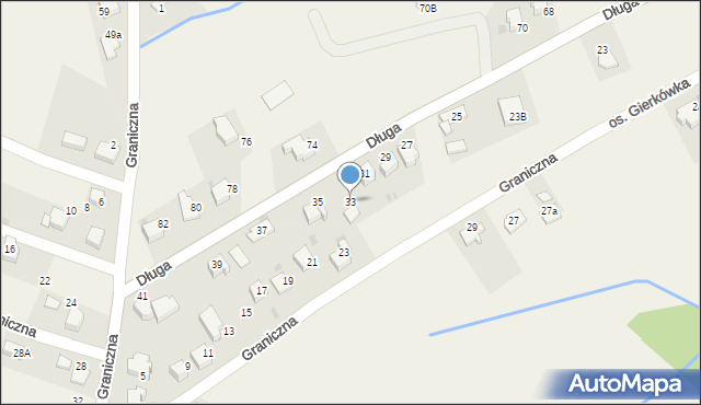 Targanice, Długa, 33, mapa Targanice