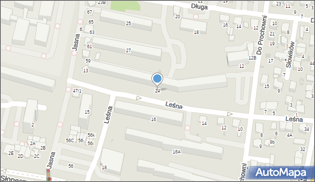 Tarnów, Długa, 24, mapa Tarnów