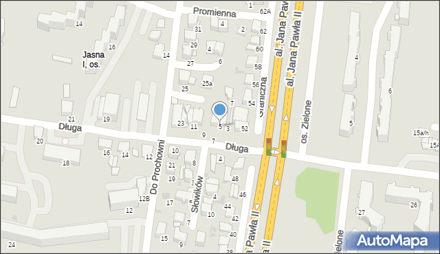 Tarnów, Długa, 5, mapa Tarnów