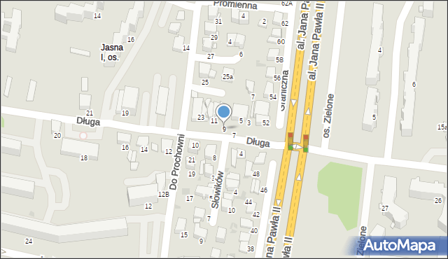 Tarnów, Długa, 9, mapa Tarnów