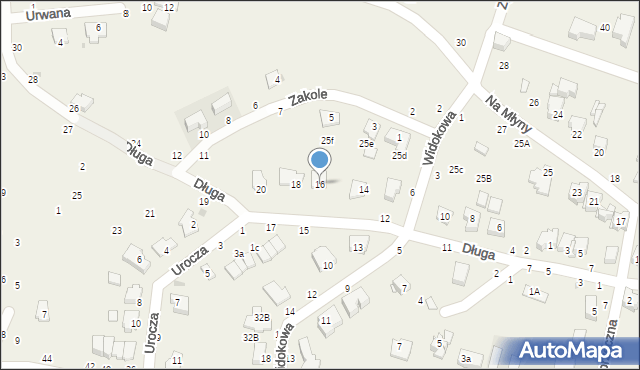 Tarnowiec, Długa, 16, mapa Tarnowiec