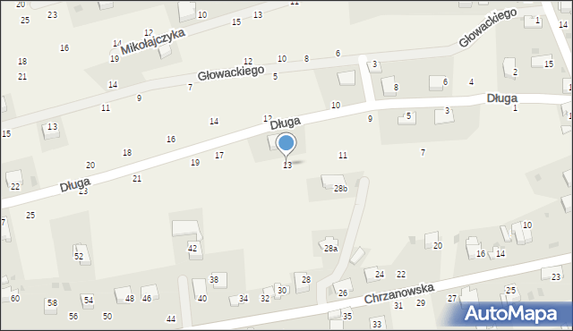 Tenczynek, Długa, 13, mapa Tenczynek