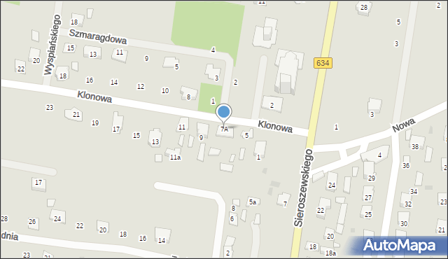 Tłuszcz, Długa, 7A, mapa Tłuszcz