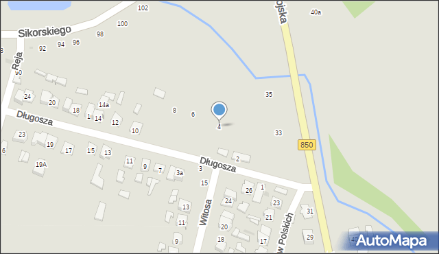 Tomaszów Lubelski, Długosza, 4, mapa Tomaszów Lubelski
