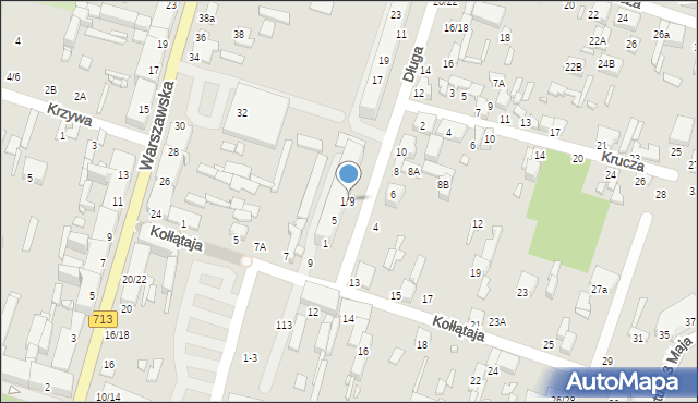 Tomaszów Mazowiecki, Długa, 1/9, mapa Tomaszów Mazowiecki