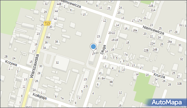 Tomaszów Mazowiecki, Długa, 17, mapa Tomaszów Mazowiecki