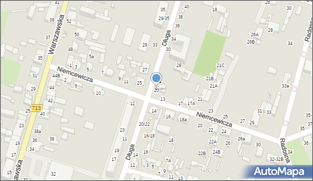 Tomaszów Mazowiecki, Długa, 20, mapa Tomaszów Mazowiecki