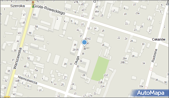 Tomaszów Mazowiecki, Długa, 38, mapa Tomaszów Mazowiecki