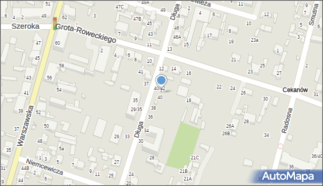 Tomaszów Mazowiecki, Długa, 42, mapa Tomaszów Mazowiecki