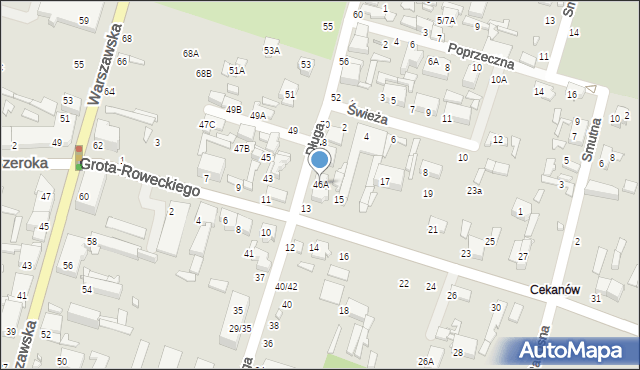 Tomaszów Mazowiecki, Długa, 46A, mapa Tomaszów Mazowiecki