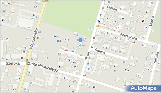 Tomaszów Mazowiecki, Długa, 51, mapa Tomaszów Mazowiecki