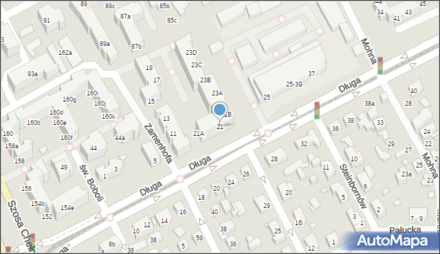 Toruń, Długa, 21, mapa Torunia