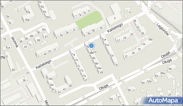 Toruń, Długa, 49d, mapa Torunia