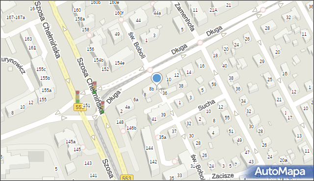 Toruń, Długa, 8c, mapa Torunia