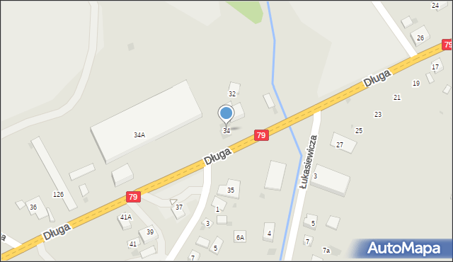 Trzebinia, Długa, 34, mapa Trzebinia