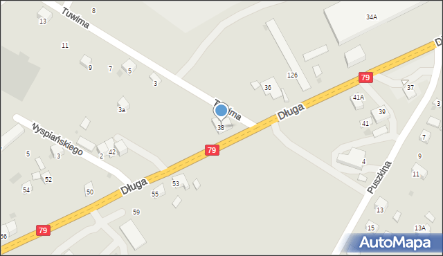 Trzebinia, Długa, 38, mapa Trzebinia