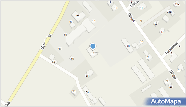 Tuchom, Długa, 14, mapa Tuchom