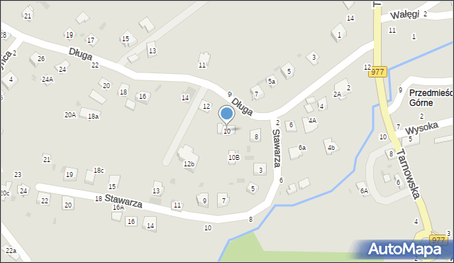 Tuchów, Długa, 10, mapa Tuchów