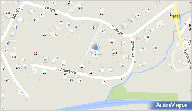 Tuchów, Długa, 12b, mapa Tuchów