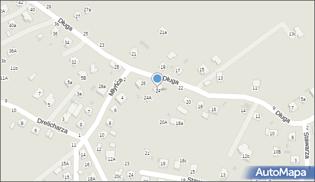 Tuchów, Długa, 24, mapa Tuchów