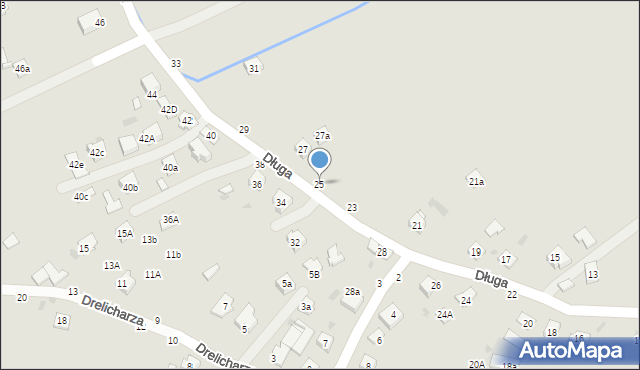 Tuchów, Długa, 25, mapa Tuchów