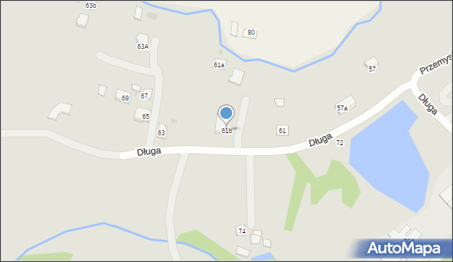 Tuchów, Długa, 61b, mapa Tuchów