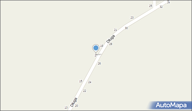 Turów, Długa, 17, mapa Turów