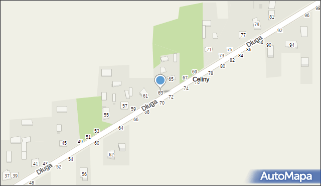 Turów, Długa, 63, mapa Turów