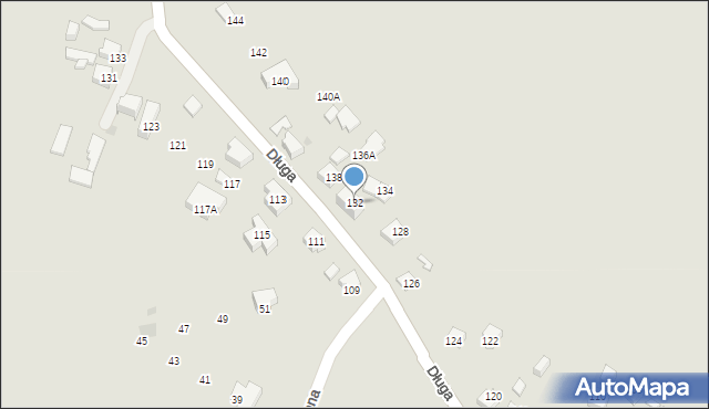 Tychy, Długa, 132, mapa Tychów